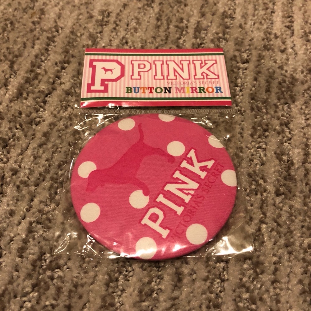 Victoria’s Secret PINK DOG Polka Dot Button Mirror